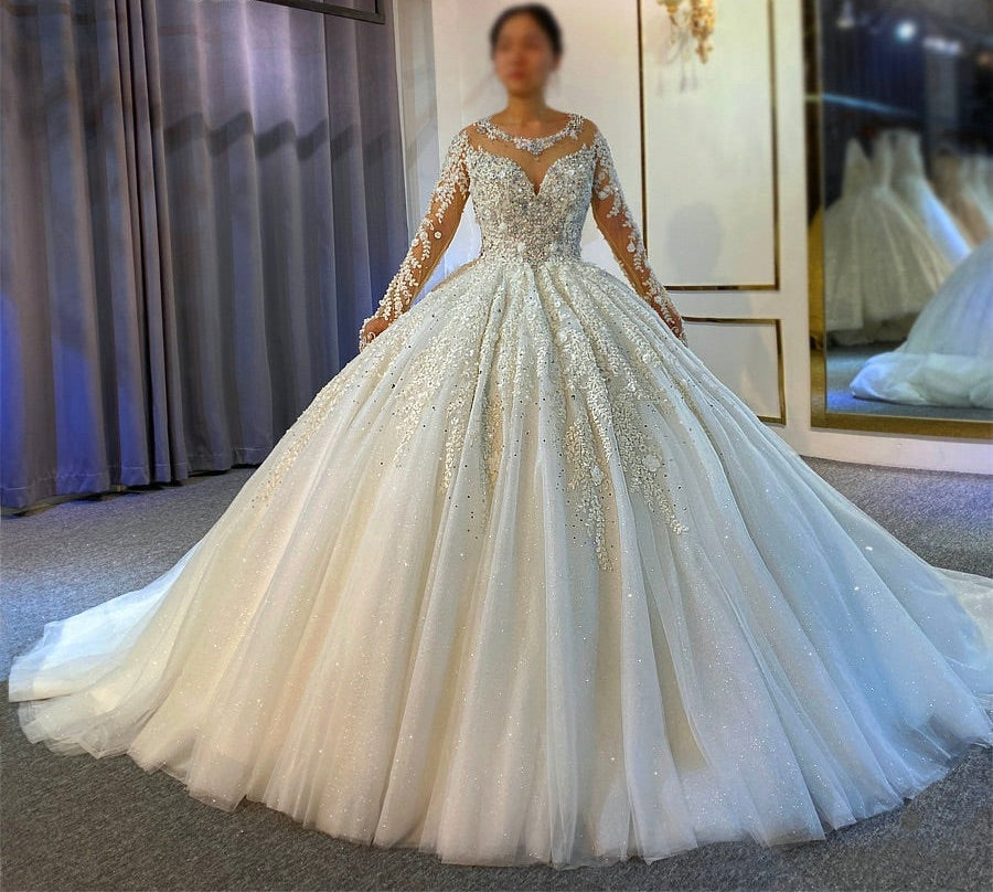 NEW Super Blingy Plus Size Ballgown Wedding Dress